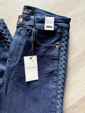 Judy Blue Braided Wide Leg Crop - Dark Wash
