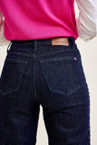Judy Blue Braided Wide Leg Crop - Dark Wash