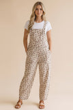 Oatmeal Floral Bib Overalls