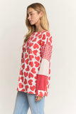 Red Hearts & Plaid Long Sleeve