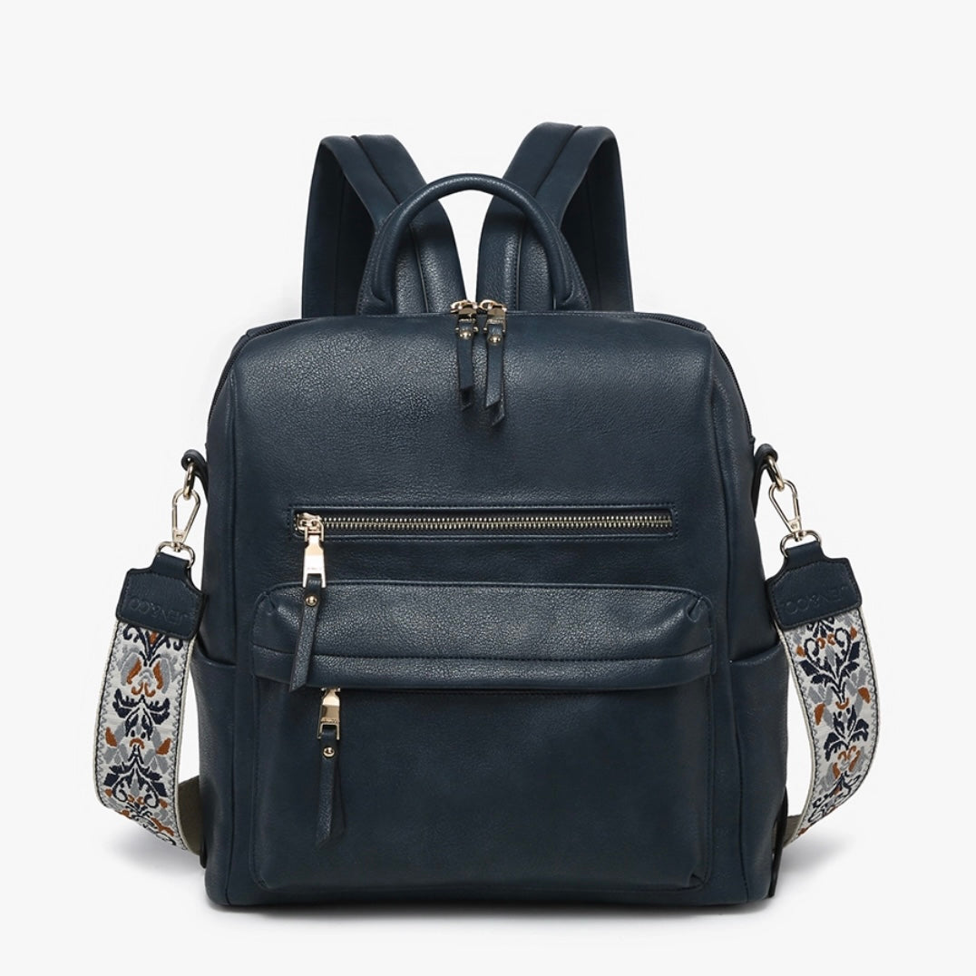 Jen & Co Amelia Convertible Backpack Black