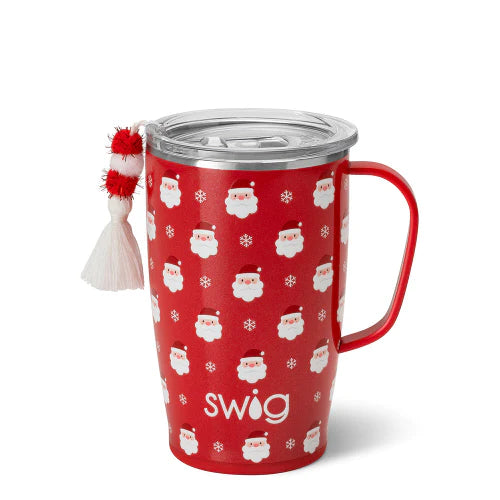Swig Life Mega Mug with Comfort Grip Handle - All Spruced Up Insulated Stainless Steel - 40oz - Dishwasher Safe with A Non-Slip Base