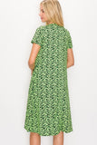 Neon Green Leopard Print Dress