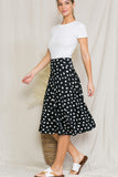 Polka Dot Yoga Waistband Skirt