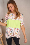 Neon Lime & Leopard Top
