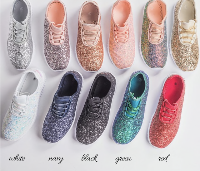Glitter Sneakers | Rose Gold Hello Gorgeous Boutique by Alyssa Glitter Sneakers | Rose Gold Hello Gorgeous Boutique by Alyssa