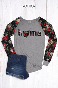 Floral Ohio State Top