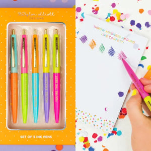 Colorful Ink Pen - 5 pack