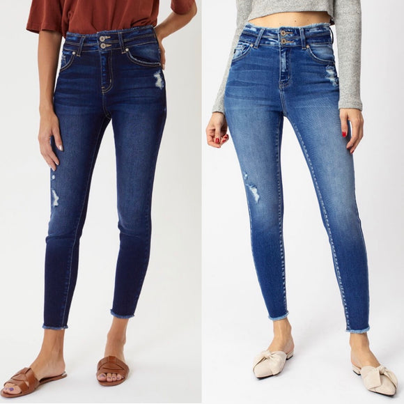 Kancan | Dakota | Double Button Skinny Jeans
