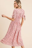 Mommy & Me Pink Floral Midi Dress