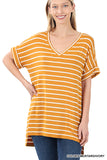 Sadie | Striped V-Neck Tee