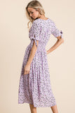 Mommy & Me Lilac Floral Midi Dress