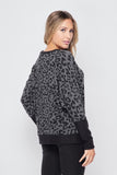 Grey Leopard Dolman Sweater