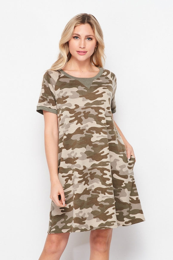 Army Olive Camo Dress