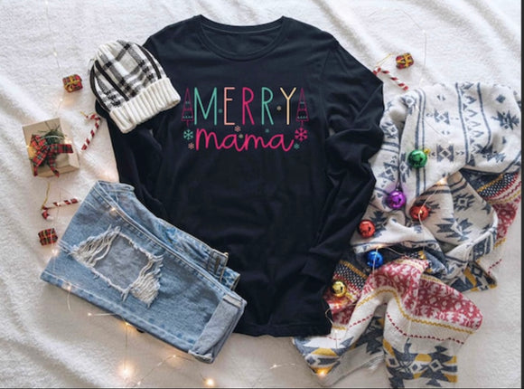 Merry Mama - Navy Long Sleeve Tee
