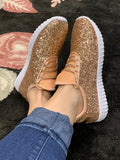 Glitter Sneakers | Rose Gold