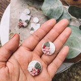 Clay Jewelry | Floral Stud Earrings