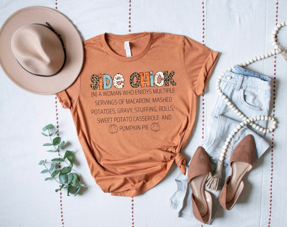 Side Chick - Coral Tee