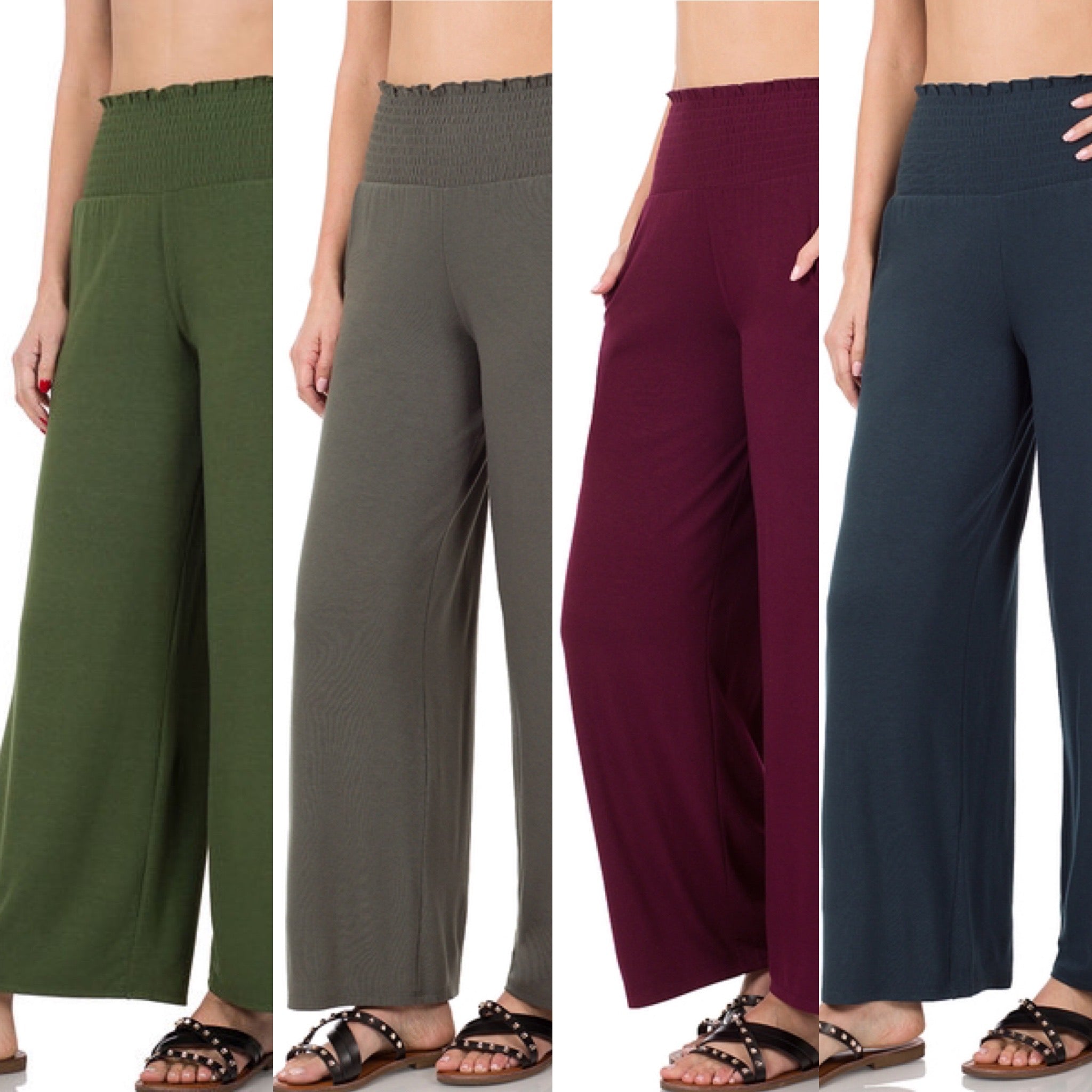 Smocked Waistband Lounge Pants  4 Colors – Hello Gorgeous Boutique by  Alyssa