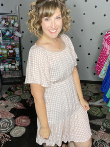 Gingham Plaid Tiered Dress