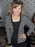 Sarah | Striped Snap Cardigan