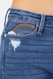 Judy Blue | Rainbow Embroidered Straight Leg