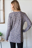Mocha Leopard Top with Lace Detail
