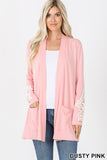 Lucy Cardigan with Lace Sleeve