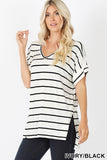 Sadie | Striped V-Neck Tee