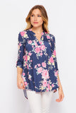 Gabby | Navy & Pink Floral