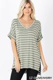 Sadie | Striped V-Neck Tee