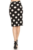 Black & White Polka Dot Pencil Skirt